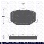 ابعاد لنت ترمز اریزو 6 GT